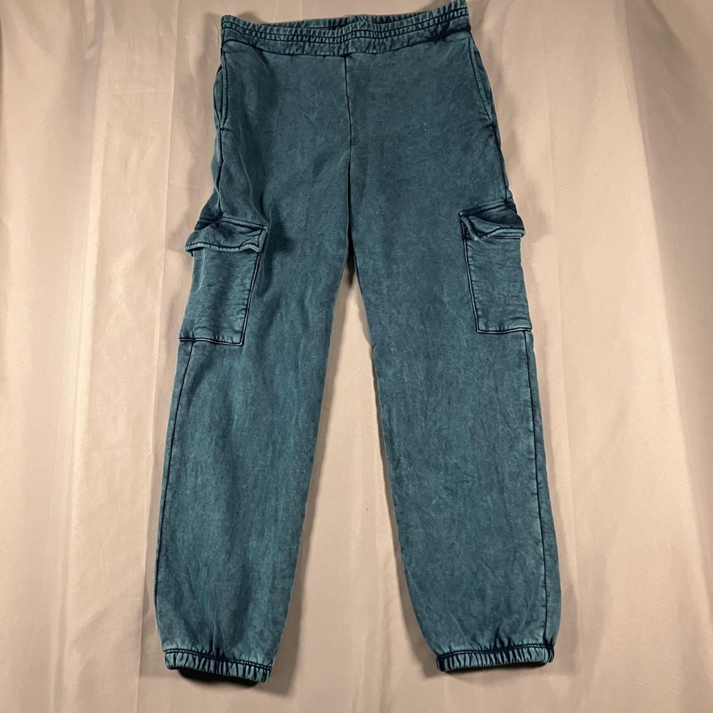 Sundry Pants‎ Womens 0 Blue Cargo Jogger Sweatpants Elastic Waist Made USA